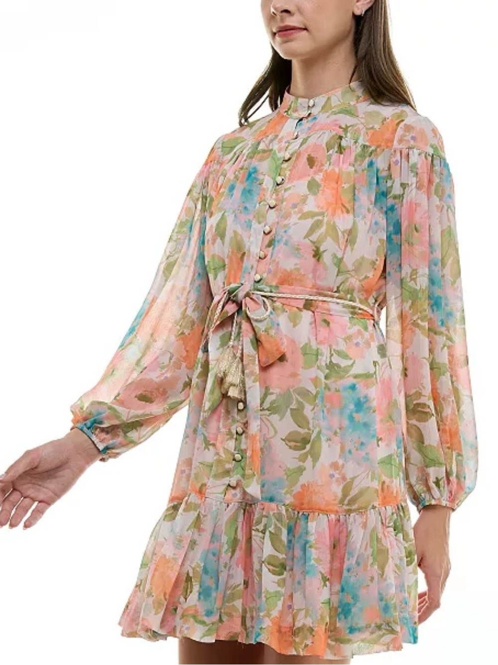 Taylor Petite Floral-Print Fit & Flare Dress size 10
